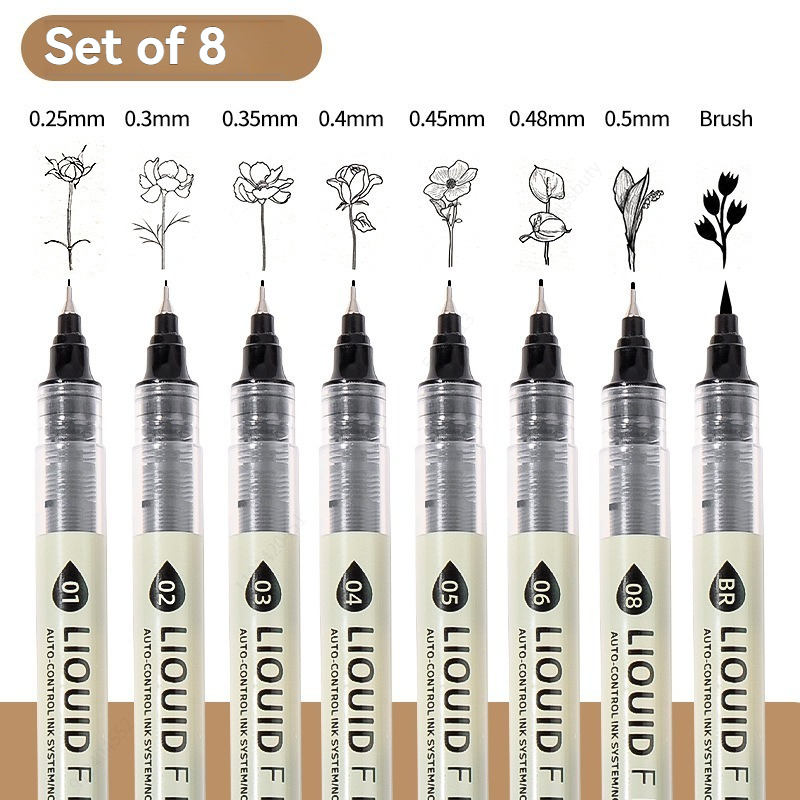 Copic Marker Sketch - 12 Tibs Black Pen Fine Line