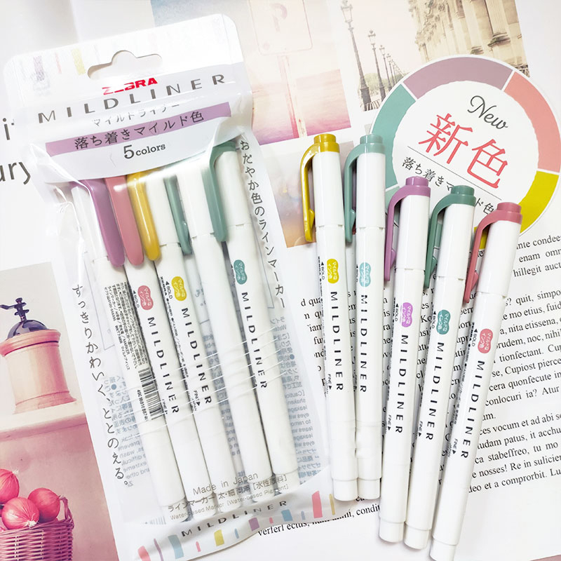 Zebra Pen Sarasa - NEW zebra mildliner highlighter markers,WKT7 double-ended
