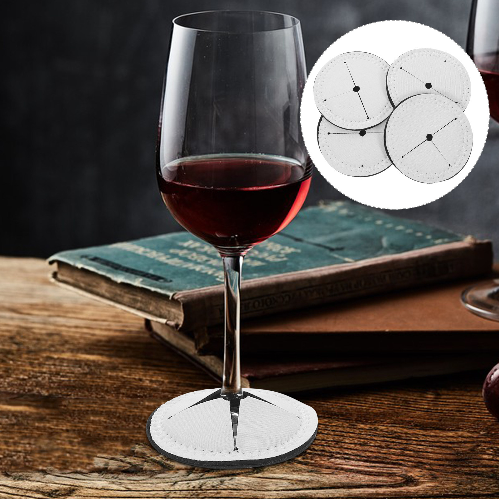 Coaster Sublimation Blank - 4Pcs Blank Sublimation Coasters Round Heat