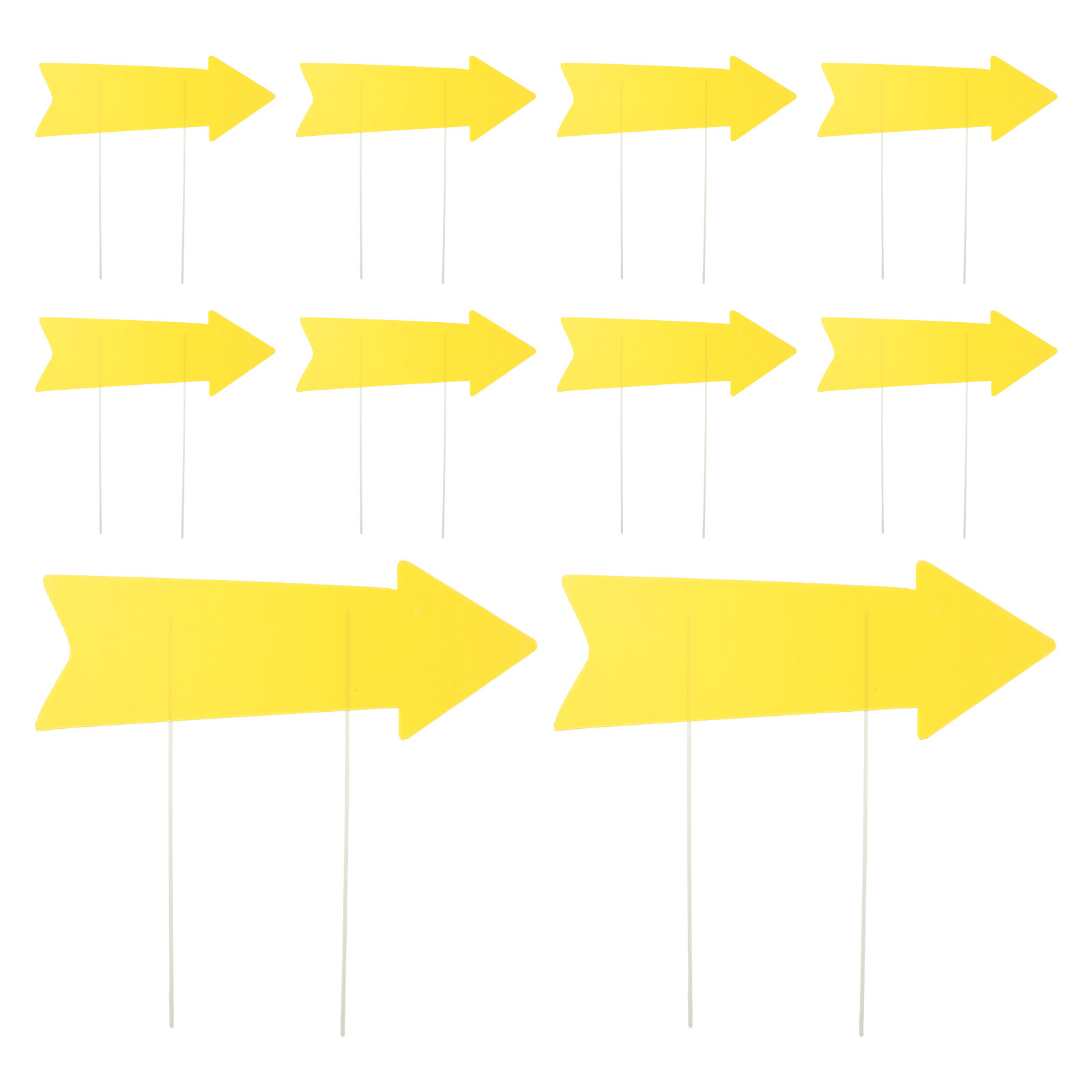 Yard Sign Blank - 10Pcs Blank Arrow Yard Signs Yellow