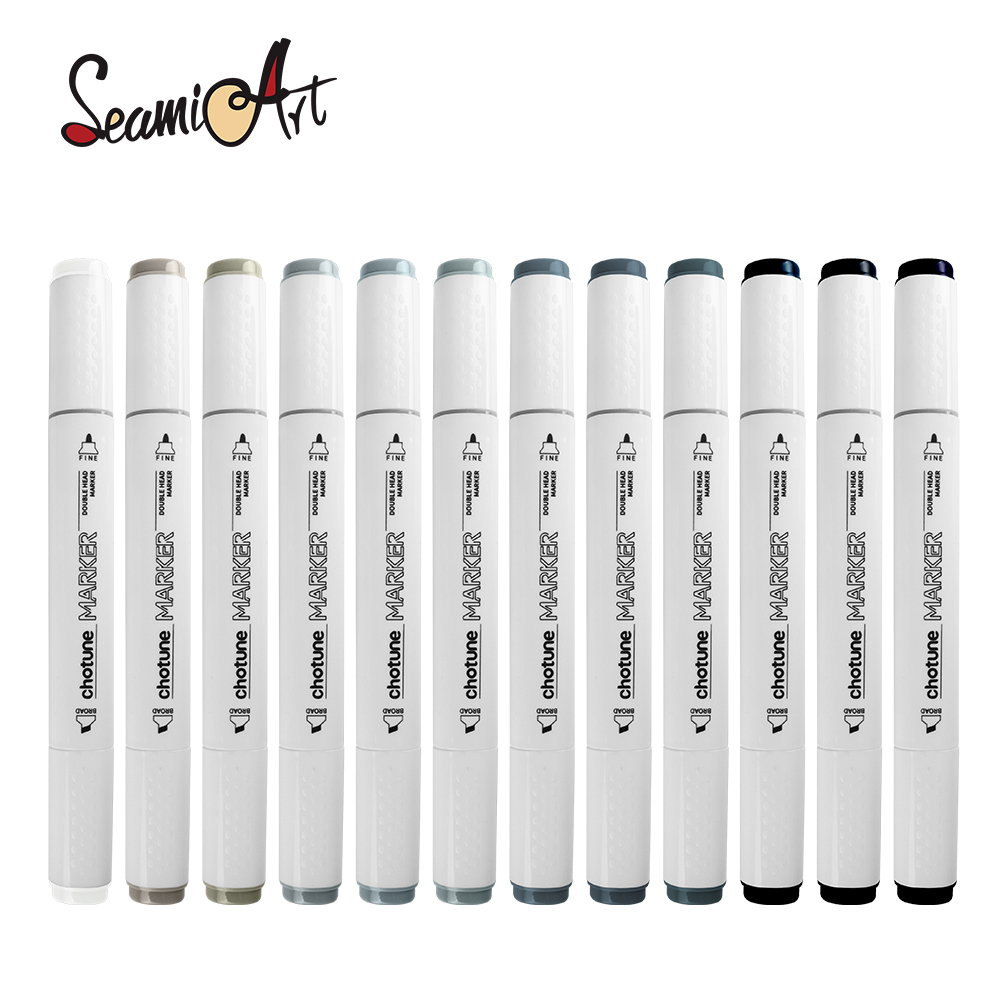 THOTUNE 12 Colors Warm Grey Co - Copic Marker Sketch recension och pris