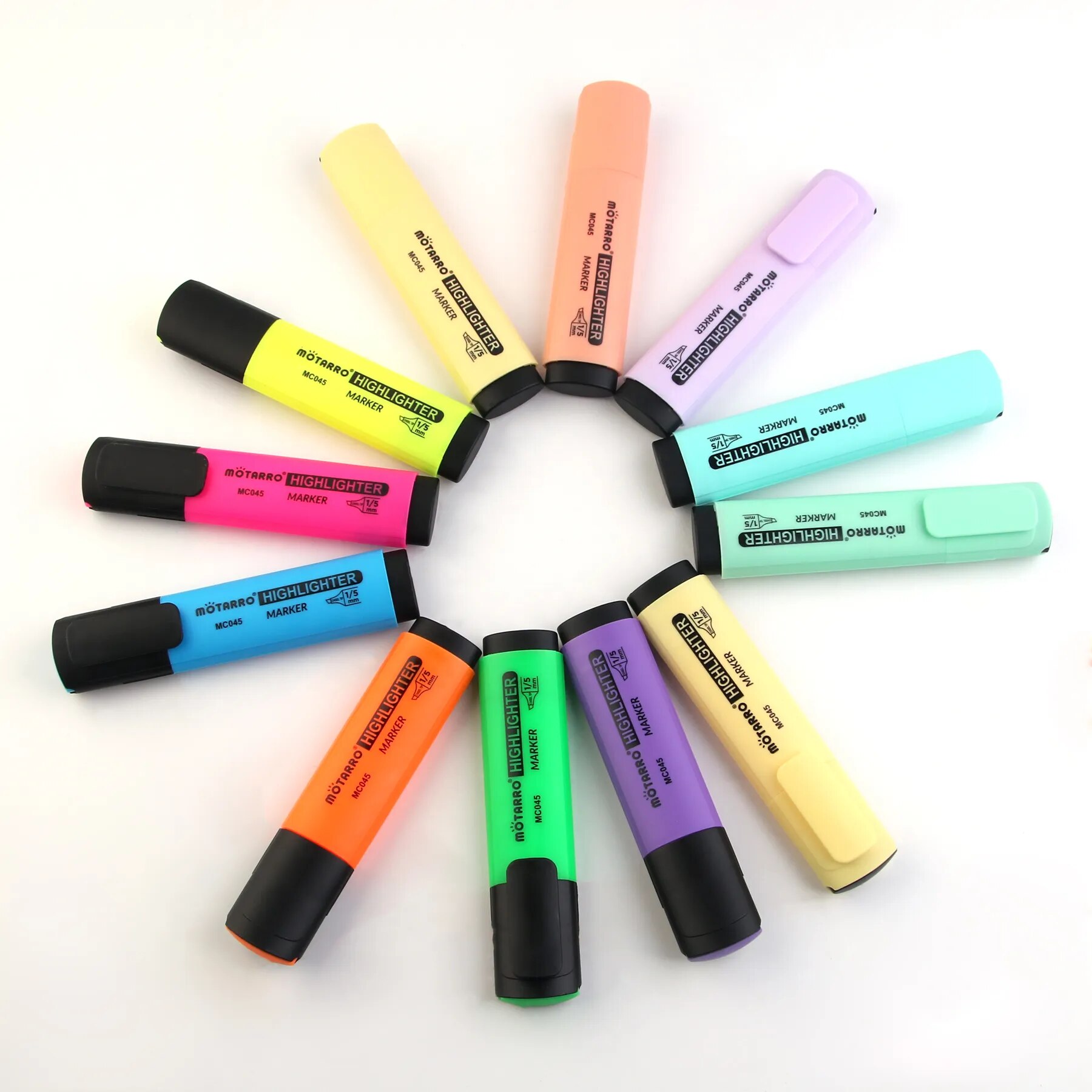 MOTARRO 12Pcs Pvc Box Markers  - Stabilo Marker Boss recension och pris