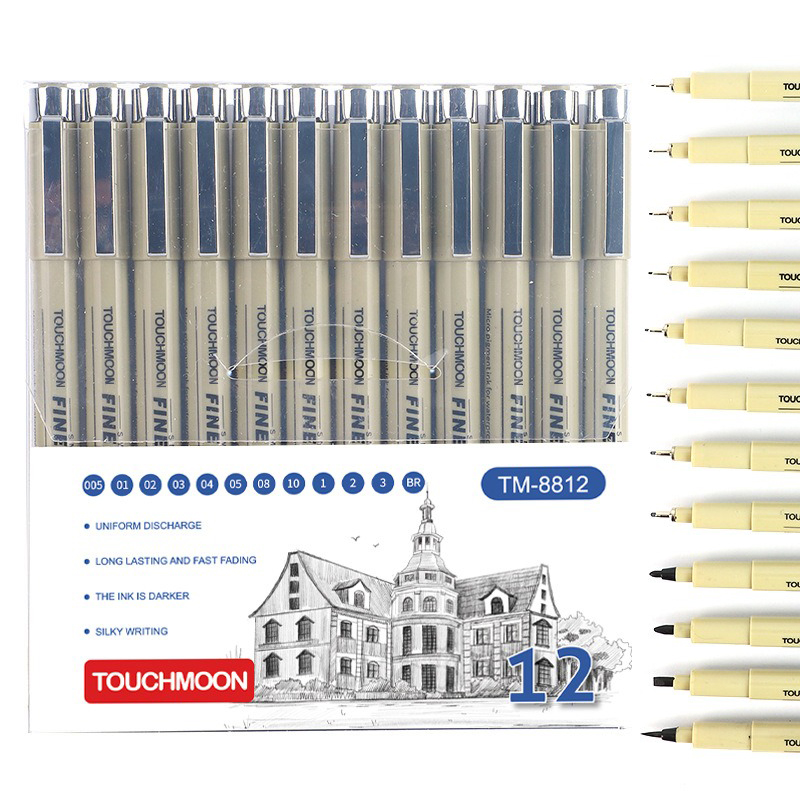 12 Tip Pigment Liner Micron In - Copic Marker Sketch recension och pris