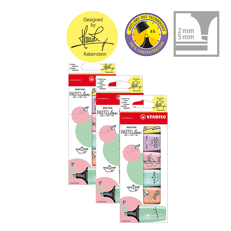 STABILO BOSS MINI Pastellove - - Stabilo Marker Boss recension och pris