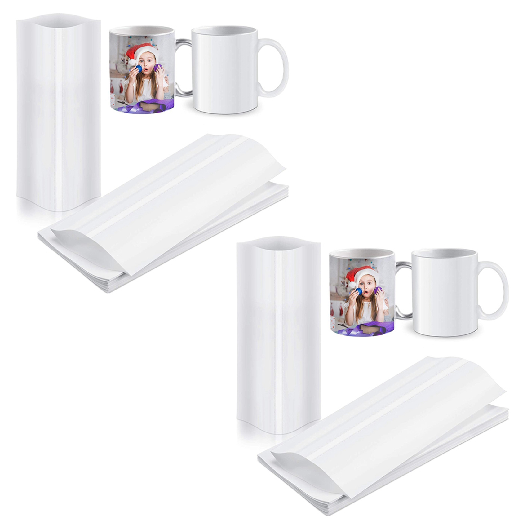 A74E-140Pcs Sublimation Shrink - Sublimation Mug White recension och pris