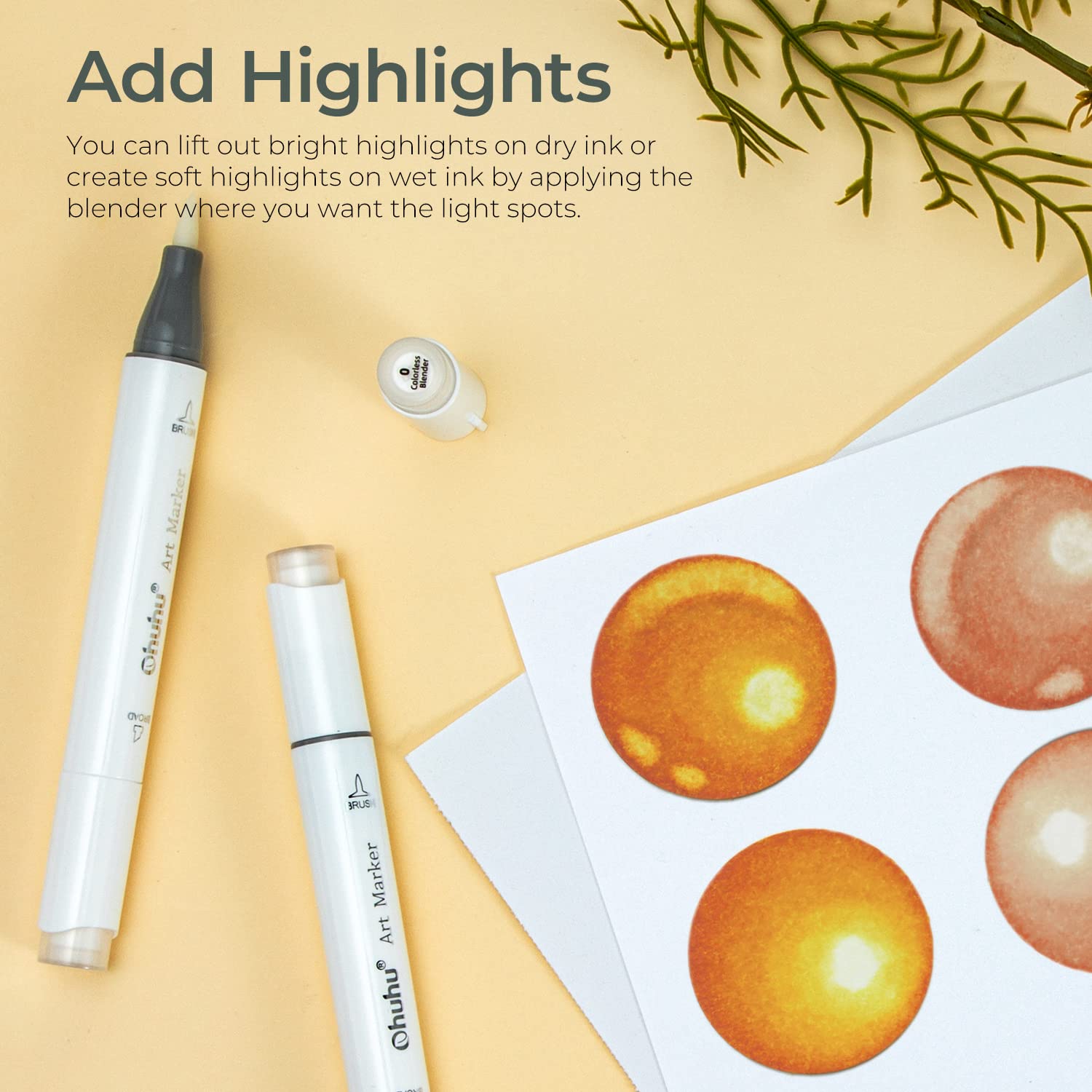 Ohuhu Honolulu Colorless Blend - Copic Marker Sketch recension och pris