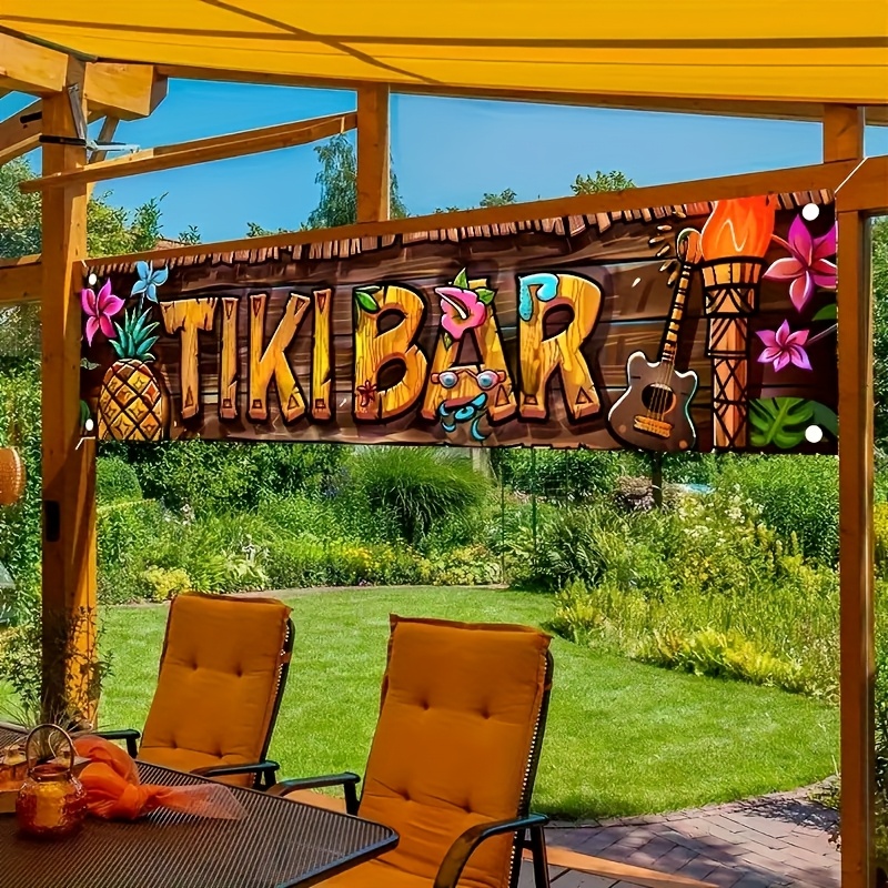 Tiki Bar Banner Tropical Hawai - Yard Sign Blank recension och pris