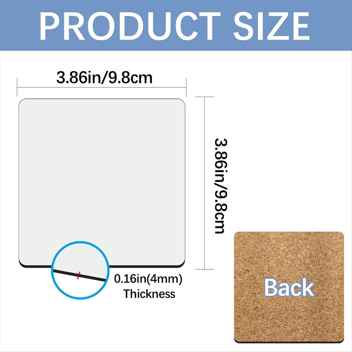 ABYA 30 Pcs Sublimation Square - Coaster Sublimation Blank recension och pris