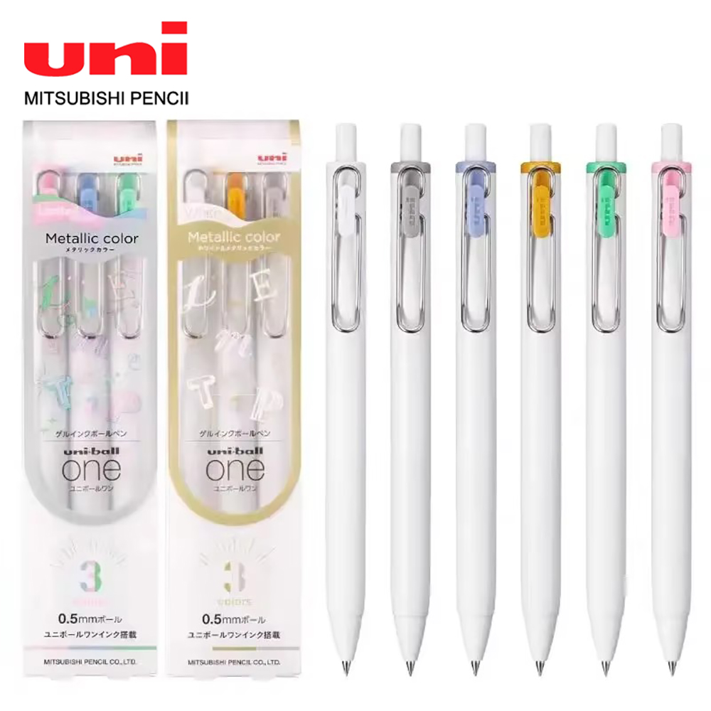 3pcs UNI Ball One Gel Pen Gold - Pentel Pen Energel recension och pris