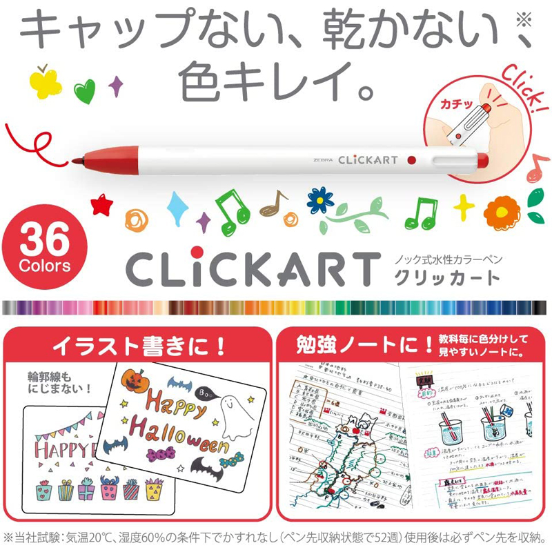 6/12/36/48Colors ZEBRA Clickar - Zebra Pen Sarasa recension och pris