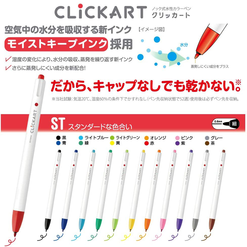6/12/36/48Colors ZEBRA Clickar - Zebra Pen Sarasa recension och pris
