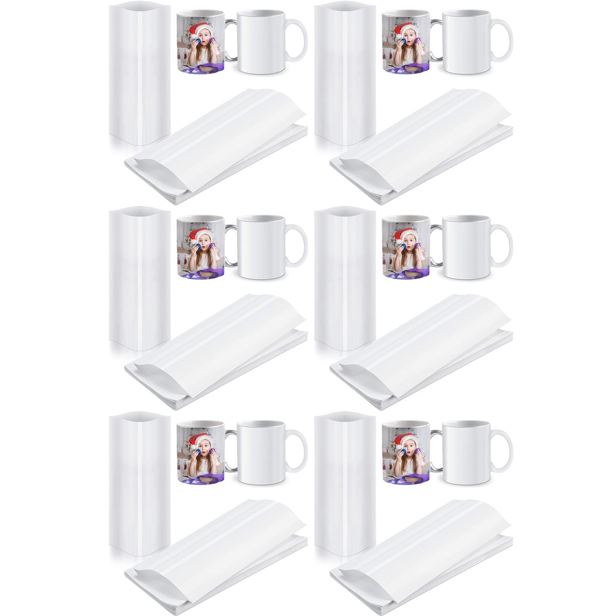 BAAE 420Pcs Sublimation Shrink - Sublimation Mug White recension och pris